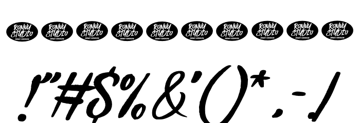 Vintage Light DEMO Font OTHER CHARS