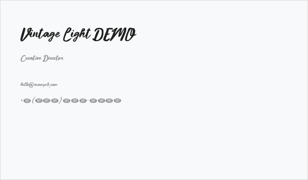 Vintage Light DEMO Business Card