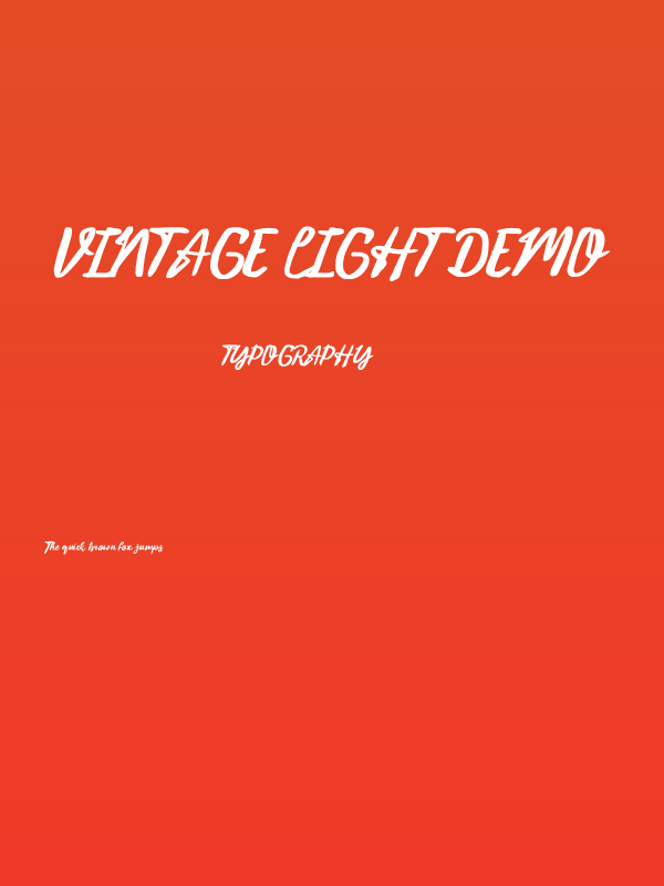 Vintage Light DEMO Poster
