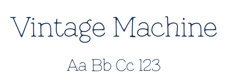 Vintage Machine Font Preview