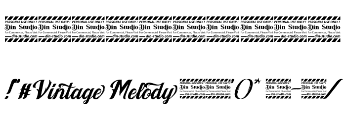 Vintage Melody Personal Use Font OTHER CHARS