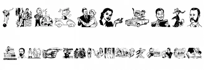 Vintage Mixed vol1 Font OTHER CHARS