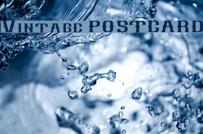 Vintage POSTCARD Font examples