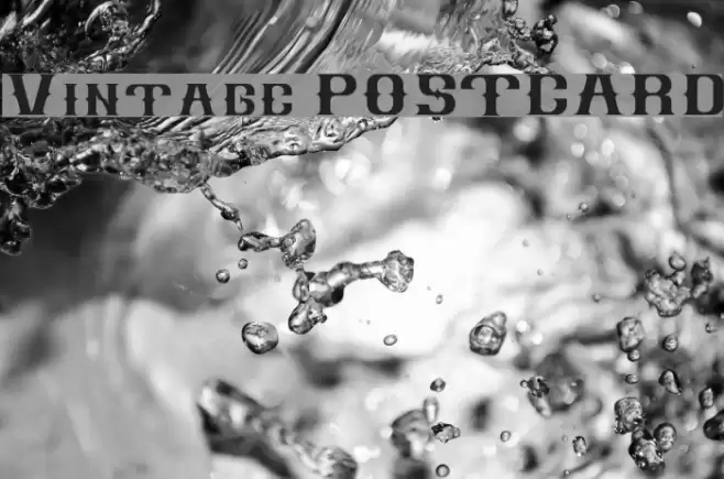 Vintage POSTCARD Font examples