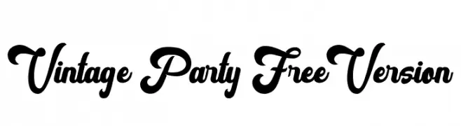 Vintage Party FreeVersion  Frei Schriftart Herunterladen