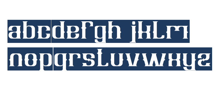 Vintage Postcard-Inverse Lowercase