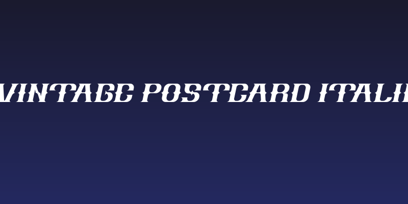 Vintage Postcard Italic Social Header