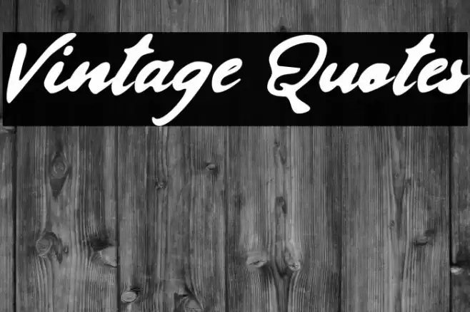Vintage Quotes Font examples