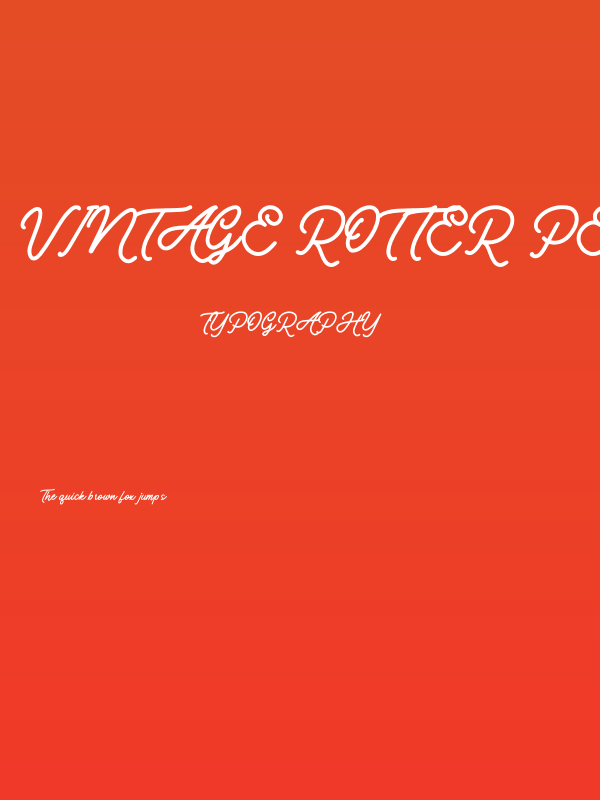 Vintage Rotter Personal Use Poster