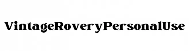 Vintage Rovery Personal Use  Fuentes Gratis Descargar