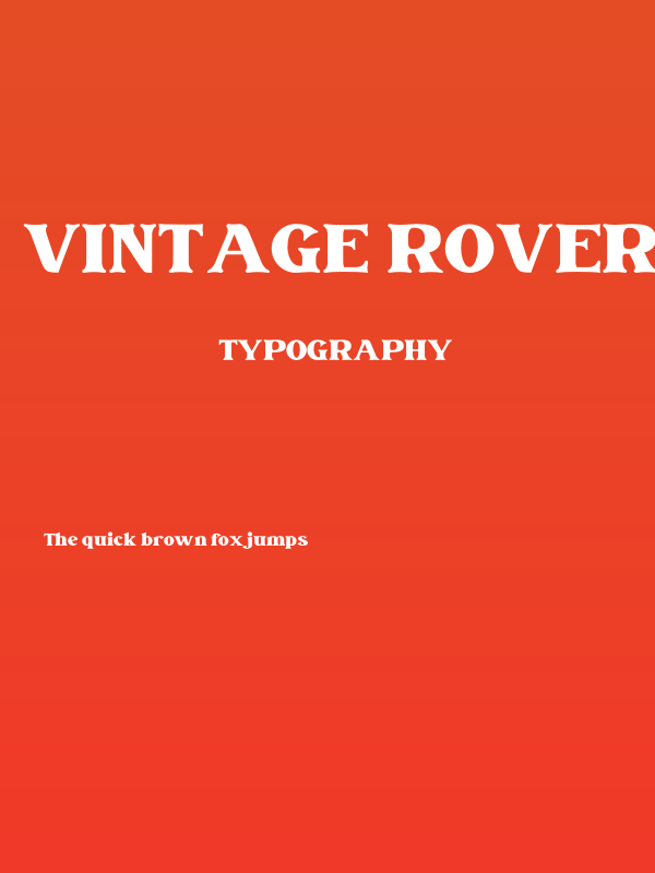 Vintage Rovery Personal Use Poster