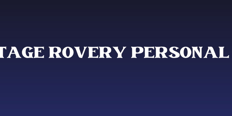 Vintage Rovery Personal Use Social Header