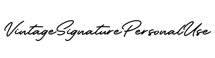 Vintage Signature Personal Use  Скачать бесплатные шрифты