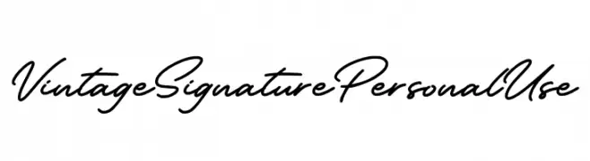Vintage Signature Personal Use  baixar fontes gratis