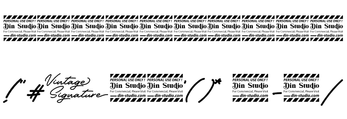 Vintage Signature Personal Use لخطوط تنزيل حرف أخرى