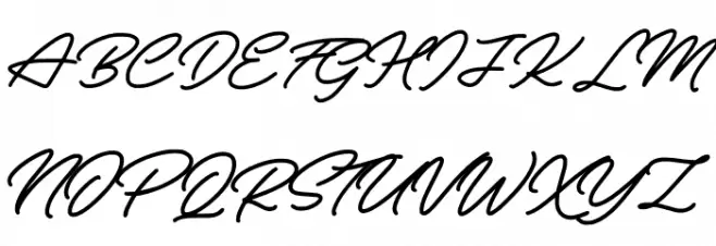 Vintage Signature Personal Use 字体 大写