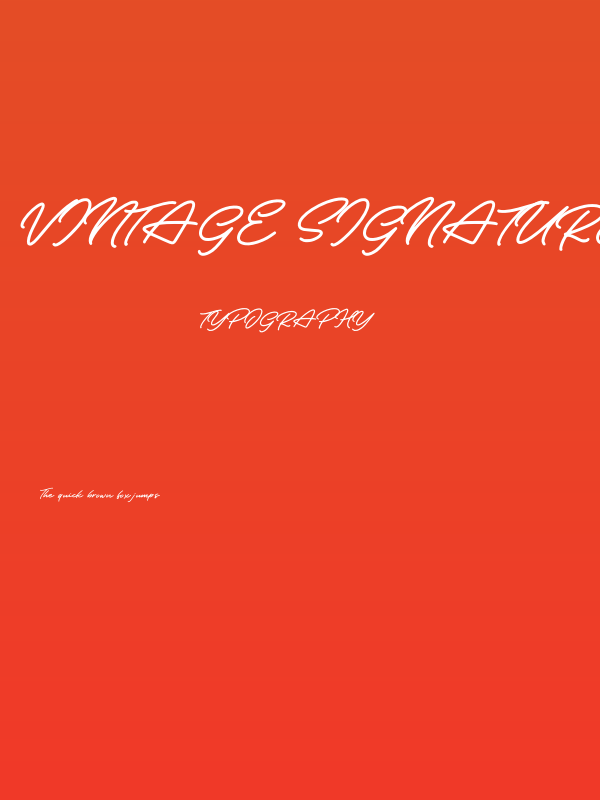 Vintage Signature Personal Use Poster