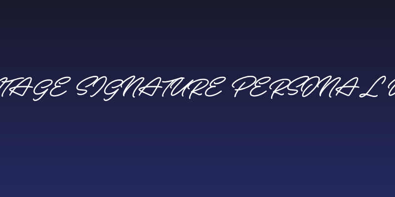 Vintage Signature Personal Use Social Header