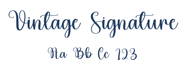 Vintage Signature Font Preview
