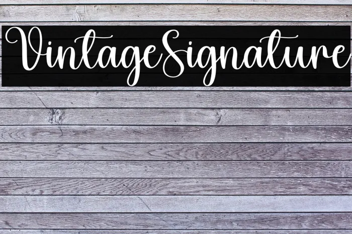 Vintage Signature Example 1