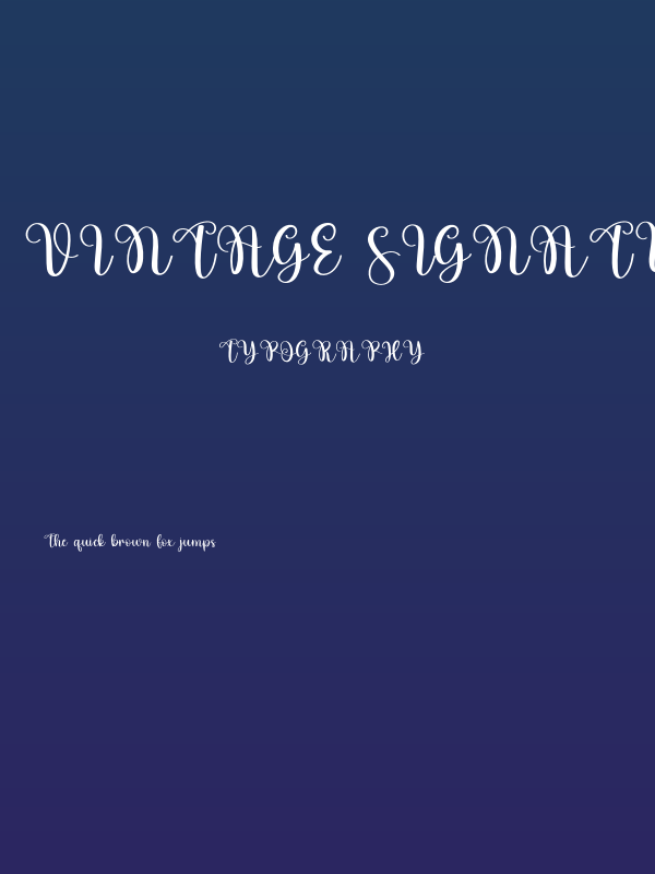 Vintage Signature Poster