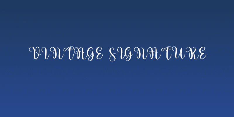 Vintage Signature Social Header