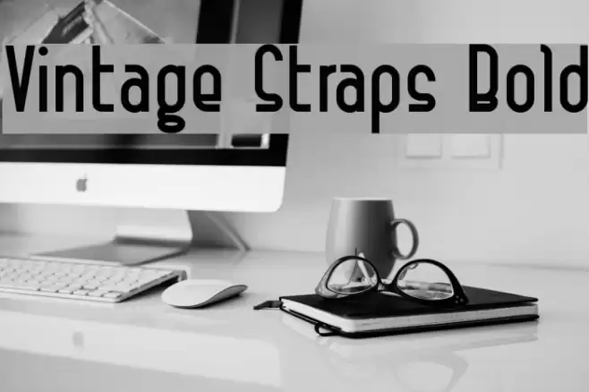 Vintage Straps Bold Font examples