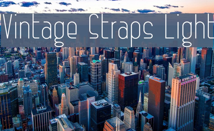 Vintage Straps Light Font examples