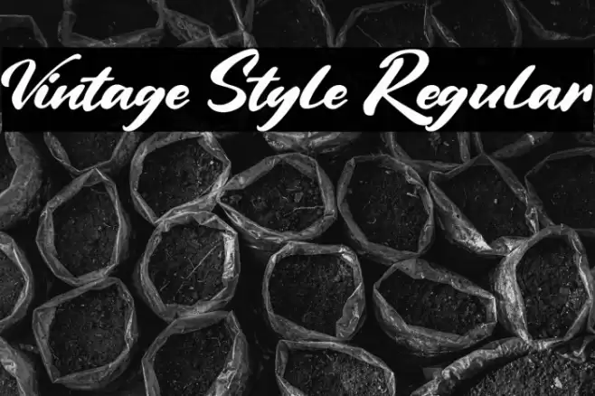 Vintage Style Regular Font examples