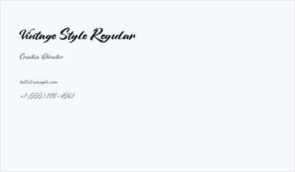 Vintage Style Regular Business Card