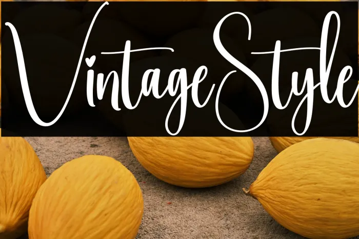 Vintage Style Example 3