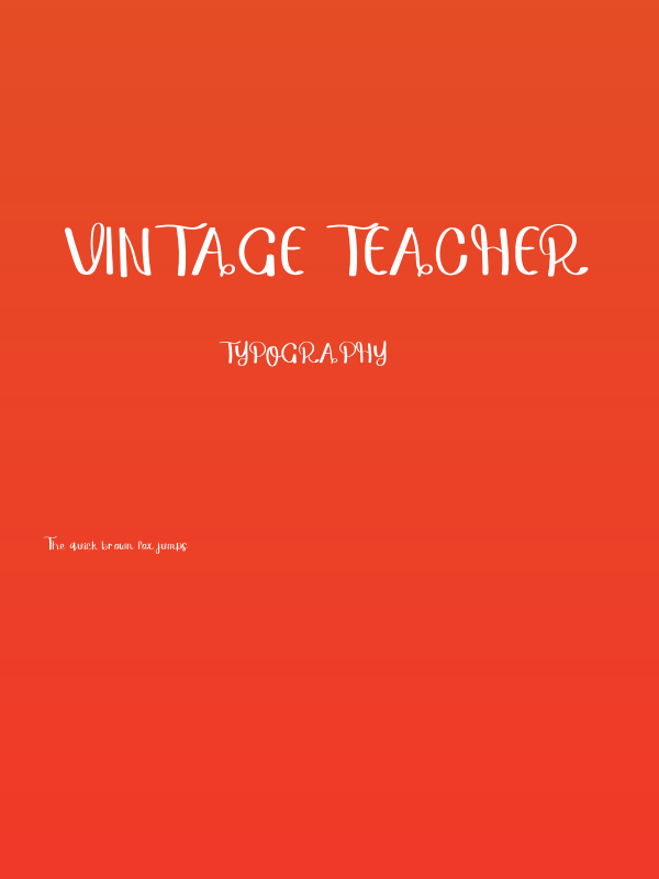 Vintage Teacher Poster