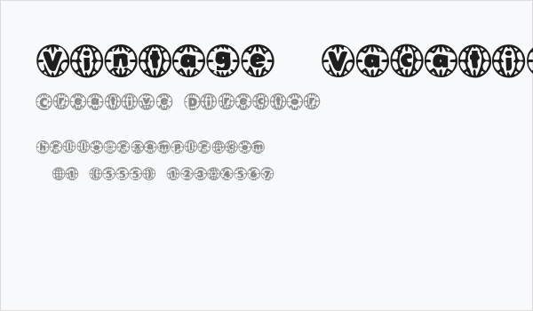 Vintage  Vacation Business Card