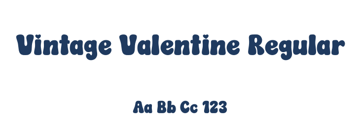 Vintage Valentine Regular Font Preview