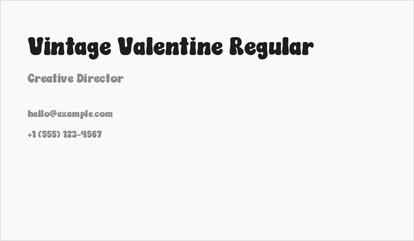 Vintage Valentine Regular Business Card