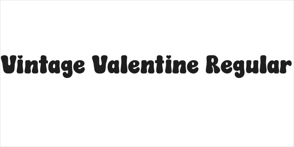 Vintage Valentine Regular Logo