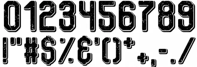 Vintage Warehouse Font OTHER CHARS