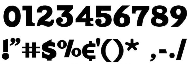 Vintage フォント その他の文字