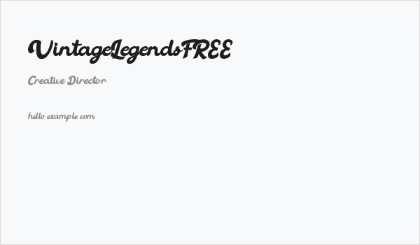 VintageLegendsFREE Business Card