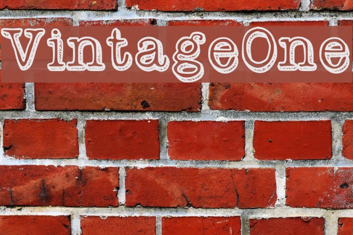 VintageOne Font examples