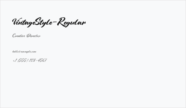 VintageStyle-Regular Business Card