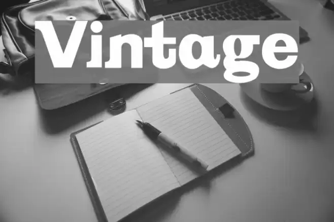 Vintage フォント examples