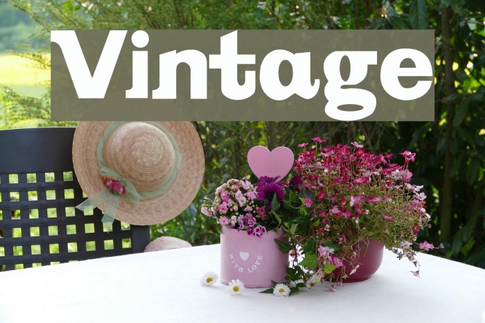Vintage フォント examples