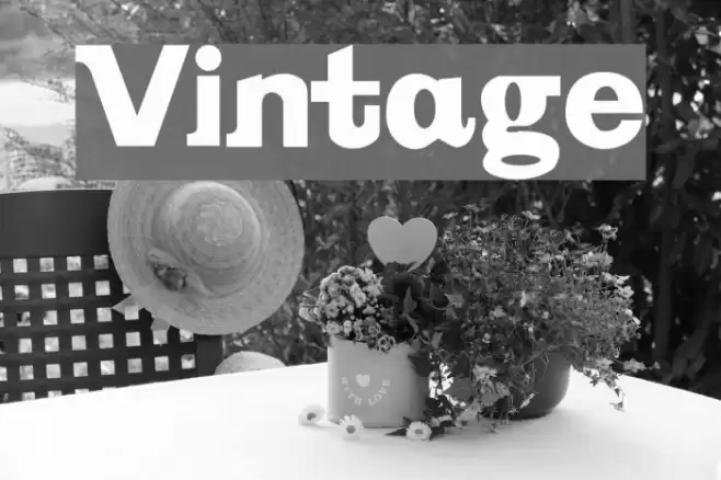 Vintage フォント examples