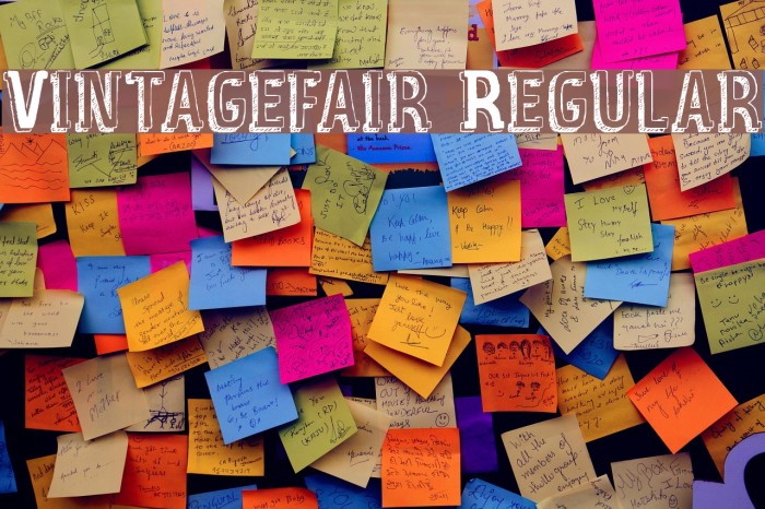 Vintage_fair Regular Шрифта examples