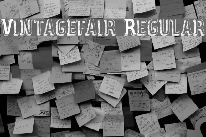 Vintage_fair Regular Schriftart examples