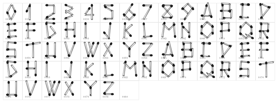 VintagesMatchesDemo Character Map