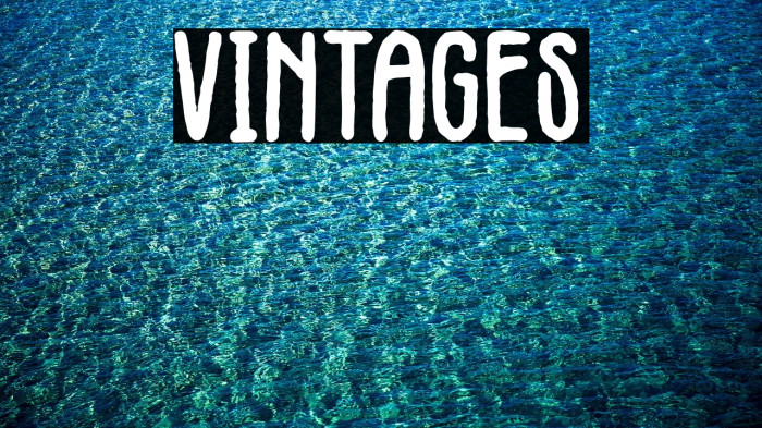 Vintages Font examples
