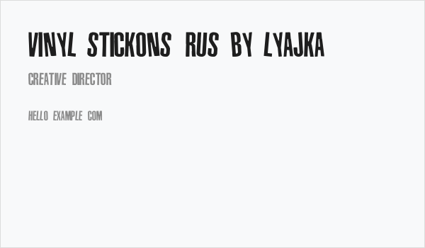 Vinyl Stickons(RUS BY LYAJKA) Business Card