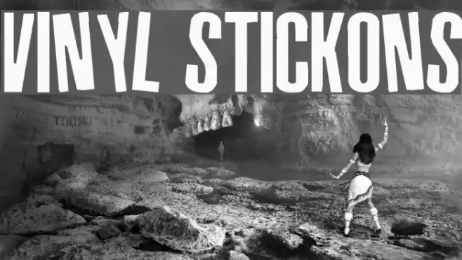 Vinyl Stickons Font examples